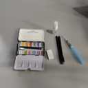 Funto Travel Watercolor Set, 12-Color Paint, 10 Premium Postcards, Brush, Brush Pen, Fineliner, Pencil, Painting Set for Adults, Beginner, and Artists