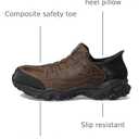 Skechers Men's Work Holdredge Ryker Hands Free Slip-in, Brown, 9W