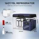 BODEGA 12 volt Car Refrigerator 16QT Portable Low Noise, Fast Cooling with LED Display, Multiple Charging Options, Energy-Efficient for Road Trips & Outdoor Adventures