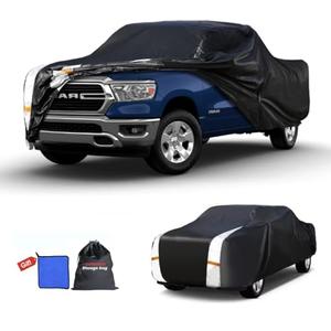 Ram 1500/2500/3500 Truck Cover Custom Fit 1994-2026 Club/Extended/Quad/Regular Cab SB (6.3'-8.1') with Door Zipper, 12 Layers Full Exterior Pickup Truck Cover Waterproof All Weather.