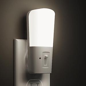 L LOHAS LED Dimmable Night Light[1 Pack], Plug in Night Lights with Dusk to Dawn Sensor, Daylight 5000k from 5-80 LM Brightness Adjustable, Bright Mini Wall Nightlight for Kids Room, Stairway