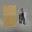 Nylon Leather Watch Band Quick Release Waterproof Resistant Oxford Fabric Durable Hybrid Premium Nylon Fiber Genuine Leather Universal Replacement Strap 18mm 19mm 20mm 21mm 22mm for Men Women (Black White Line)