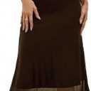 SOLY HUX Women's Strapless Midi Dress Tube Top Off Shoulder Sleeveless Fitted Cocktail Club Party Formal Long Dresses (Medium, Plain Coffee Brown)