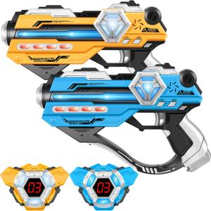 Laser Tag Guns Set of 2 Laser Tag with Digital LED Score Display Vests for Teens, Family and Adults Fun,Birthday Gift Toys for Kids Ages 6 7 8 9 10 11 12+Year Old Boy & Girls