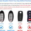 for Nissan Key Fob Cover,Keychain,Zinc Alloy Protection Car Key Shell Case Compatible with Nissan Infiniti Holder Smart Remote Keyless Keyshell Accessories(Style A Silver)