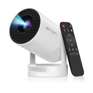 Electric Focus]Mini Portable Projector with 4K Support, Bluetooth 5.4 WIFI6, 5watt Sound Base Speaker, 260 ANSI, Android 11, 210° Rotation , Auto Keystone Correction Video Projector HY300 PLUS