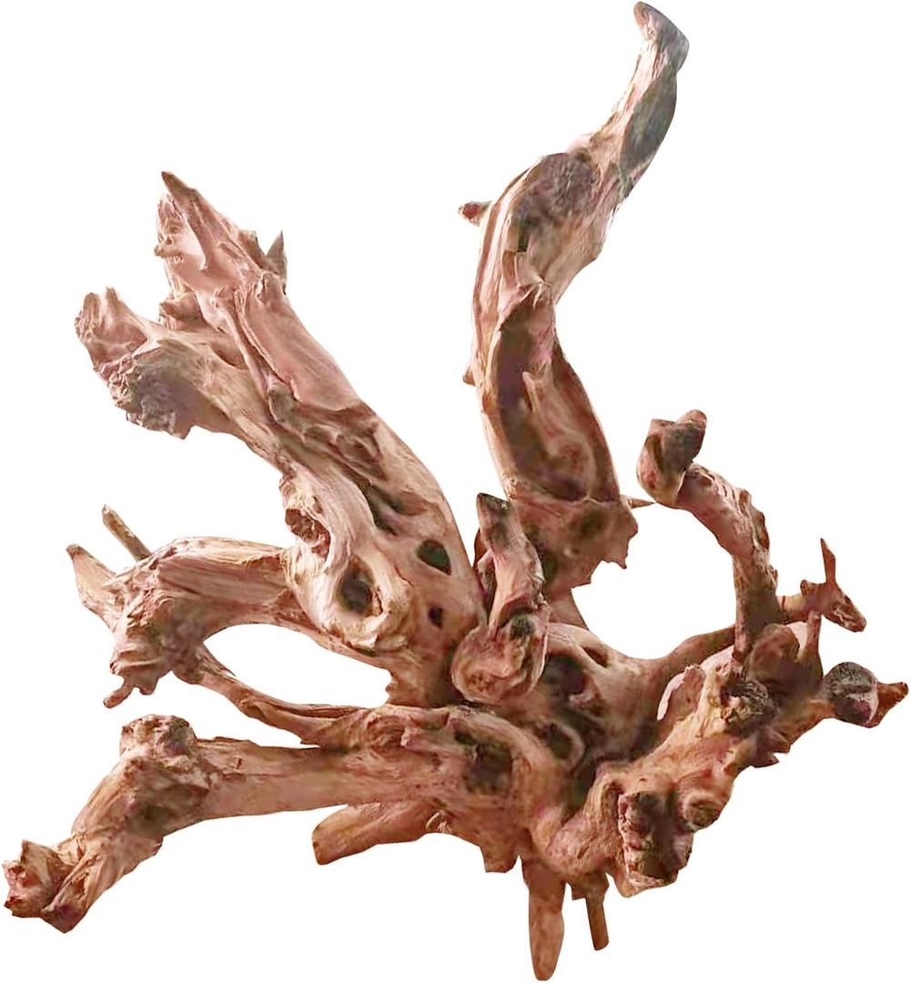 Natural Large Aquarium Driftwood for Fish Tanks & Reptile Terrariums  100% Safe Fish Tank Decorations, Unique Twisted Branches 1-Piece 13-17 Inch Low Tannin, Easy to Sink