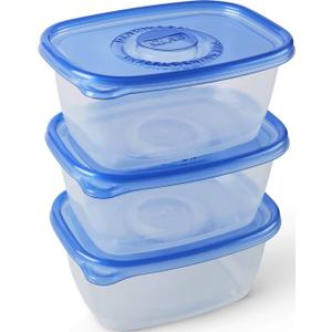 Glad Food Storage Containers - Deep Dish Container - 64 Ounce - 3 Containers - 6 pack