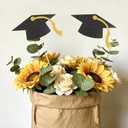 Graduation Decorations 2026, Gold Graduation Centerpiece Sticks, 16pcs Class of 2026 Party Table Toppers Grad Cap Sticks Centerpiece Table Decorations for High School College Graduation Party Supplies