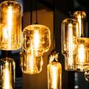 Edison Light Bulbs,120V, E26 Base, T10 Tubular Bulbs, 25W Clear Incandescent, Warm White, Dimmable Vintage Tubular Style Showcase Bulb (6-Pack)