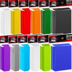 1200PCS Matte Card Sleeves for Trading Cards - Standard Size (66x91mm) Fit for MTG, Yugioh, Baseball Cards, Board Games - Acid-Free & Non-PVC Plastic Protectors (12 Assorted Colors)