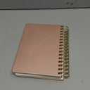 EMSHOI Bullet Dotted Journal Spiral Notebook - 300 Pages, A5 Hardcover Leather, 100 GSM Thick Dot Grid Notebook for Women Men Work Writing, Bullet Journaling, Drawing, 5.7" x 8.22", Rose Gold