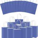qiqee 30PCS Medium Gift Bag with Handles Bulk 11"x5"x8" Gift Bags Purple Blue Bags Multiple Uses (Medium Size)