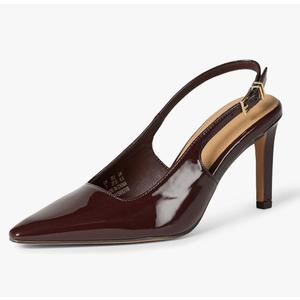 Amazon Essentials Women's Pointed Toe Slingback Heels with Ankle Strap, US 8.5