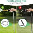 Cesun 10 FT Metal Garden Hose, Drinking RV Water Hose, Reinforced Metal Fittings, Dehumidifier Drain Hose Connector Extension, Reel Extender for Yard