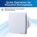 Venta 6 Inch Exhaust Fan  1.7 Sones, Quiet Wall Mount Bathroom Exhaust Fan  Powerful 141 CFM Airflow, Anti-Backflow, Energy-Efficient - For Kitchen, Garage, Office - White