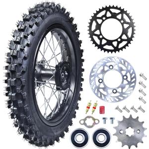 90/100-16 Rear Wheel Tire Rim With 15mm Bearing And 428-41T Sprocket + 190mm Disc Brake For 110cc 125cc 140cc 150cc 160cc 200cc Taotao Apollo Pit Dirt Bike