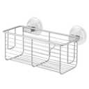 iDESIGN Classico Bathroom Shower Suction Caddy Basket for Shampoo Conditioner Soap Silver