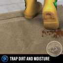 2 x PLEASOR Front Door Mat, Absorbent Dirt Trapper Welcome Door mat Indoor, Non Slip Machine Washable Entryway Rug, Dog Door Mat, Low Profile Doormat for Front and Back Doors, 20x32, Taupe (2'8" x 1'8" (Rectangular))