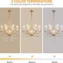 Luxurious K9 Crystal Chandelier for Living Room & Bedroom – Elegant Modern Ceiling Light, Adjustable Height, Energy-Efficient LED (7 Lights E12 Bulbs)