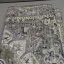 PURRUGS Vintage Farmhouse Boho Runner Rug 2x8 ft, Non-Slip Machine Washable Rug, Accent Oriental Area Rug for Kitchen, Hallway, Entryway, Bedroom, Living Room & Dining Room, Periwinkle Gray/Soft Ivory