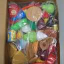 Shimfun 143 Piece Play Food for Kids Kitchen - Toy Assortment - Pretend Food for Toddler - Bonus Water Bottle + Deluxe Color Box Packaging + Storage Bag