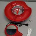 8.79oz MINI Electric Chocolate Melting Pot,Melting Fondue Set with 4PCS Forks,Cute Chocolate Fondue Fountain,Warmer Machine for Milk Chocolate,Cheese,Butter,Candy (Red)