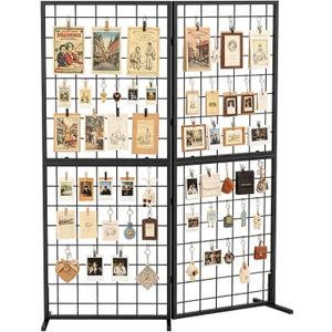 Foldable Desktop Grid Wall Panels, Display Rack for Vendor Booths