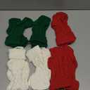 Hungdao 12 Pcs Christmas Stockings Mini Knitted Xmas Stockings Bulk 8.3 Inch Rustic Socks Double Sided Fireplace Hanging Vintage Stockings for Family Christmas Decorations(Red, Green, White)