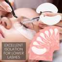 150 Pairs Under Eye Pads, Eyelash Extension 100% Natural Hydrogel Patch Lash Gel Pad for Extensions supplies, Beauty Makeup Mask Kit (Pink)