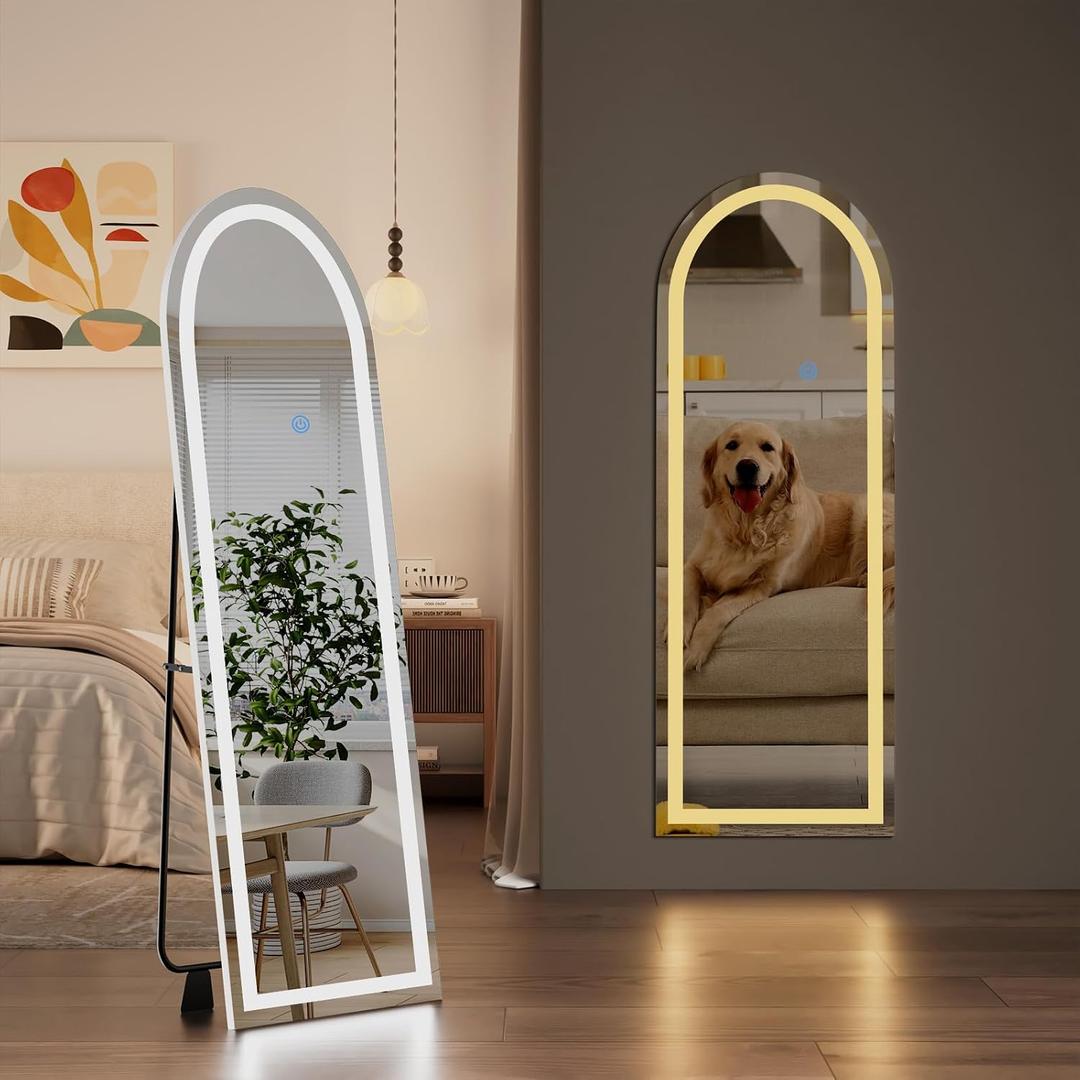 Koonmi Full Length Mirror with LED Lights 56"x20"
