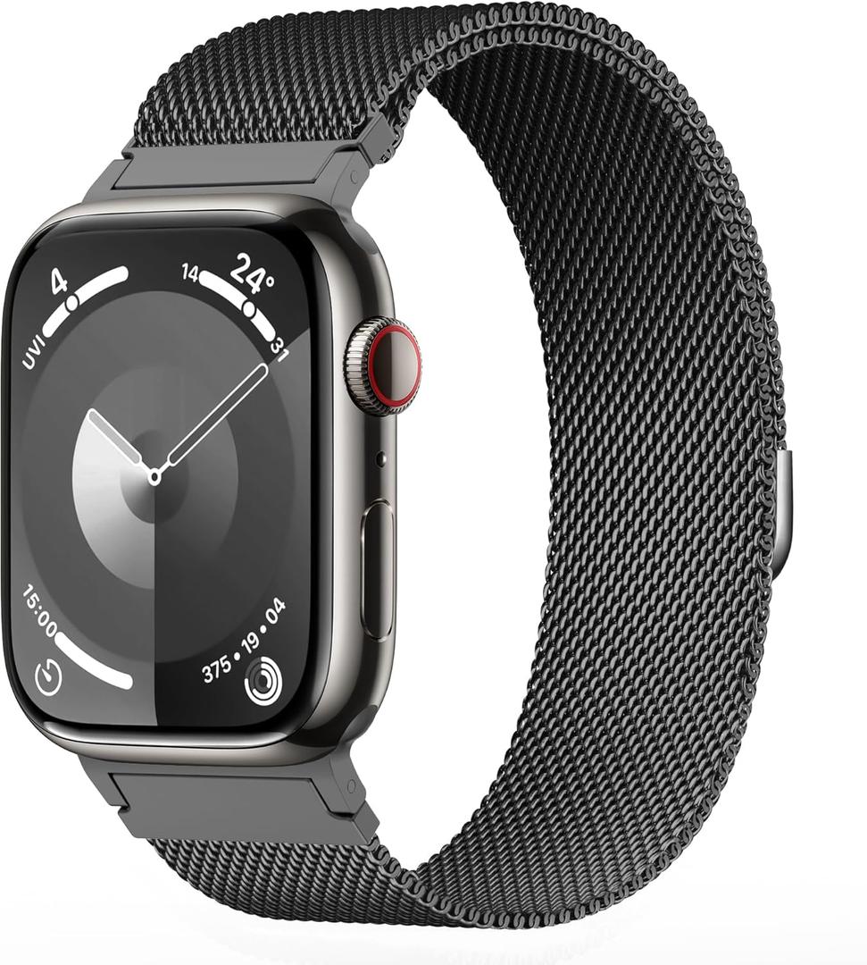 WANLISS Original Metal Milanese Loop Compatible with Apple Watch Band 38mm 40mm 41mm 42mm 44mm 45mm 49mm for Women Men, Magnetic Stainless Steel for iWatch Se Ultra Series 11 10 9 8 7 6 5 4 3 2 1