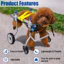 Four-Wheeled Adjustable Dog Wheelchair, Lightweight Mobility Bicycle Trailer for Disabled Pets, Easy to Assemble, Supports Walking and Exercise (XS)