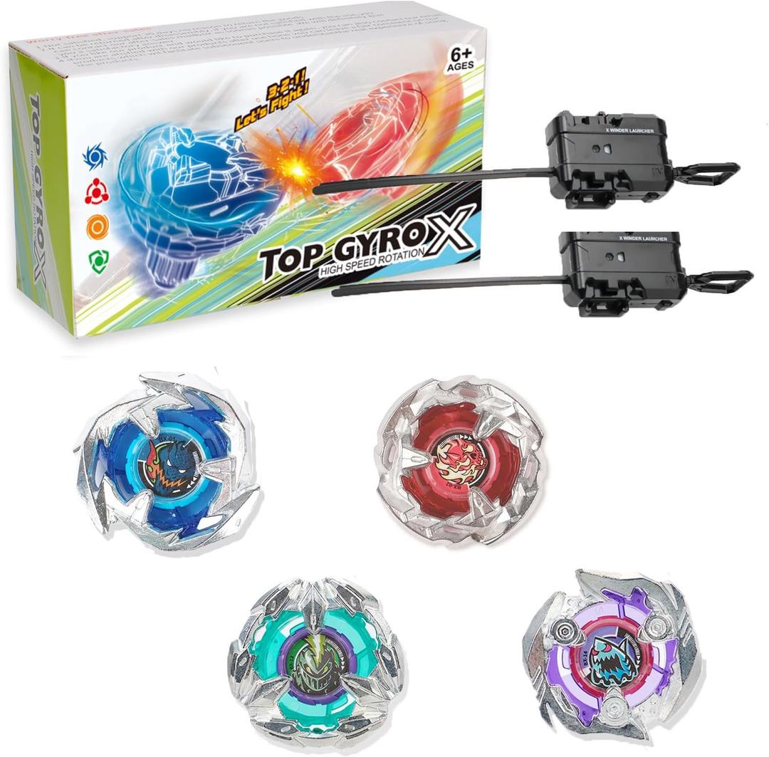 Stadium X Battle Set, 2 Spinning Tops, 2 Launchers and Arena Featuring X Acceleration Rail, Birthday Gift Toys for Boys Aged 6+ Years Old