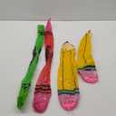 4 Pcs Inflatable Crayons Balloons Neon (2) 42" and (2) 26" Blow up Crayons Giant Prop Decorations for Birthday Classroom Party Decor Back to School Decorations, Red/Green 