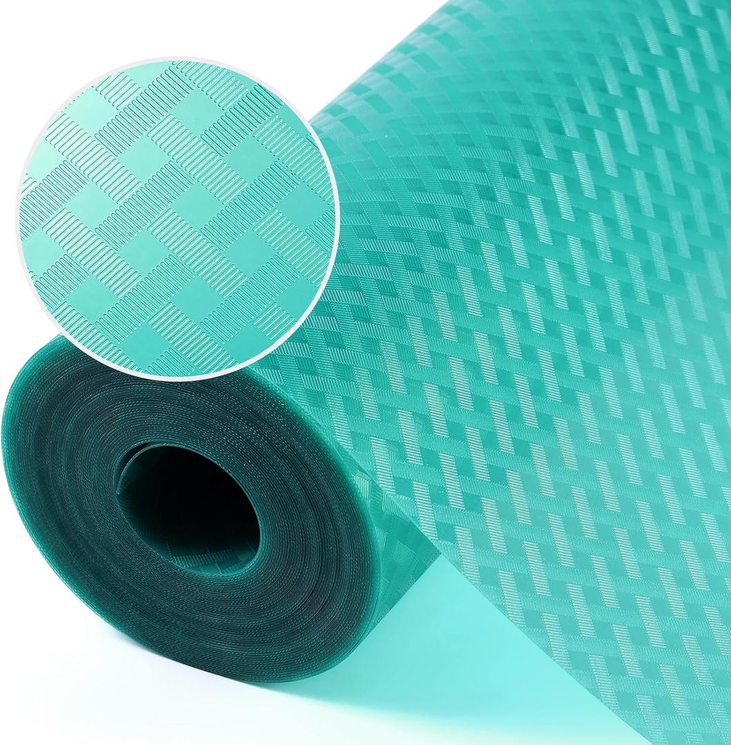 Blue Shelf Liners for Kitchen Cabinets Refrigerator Liners Waterproof & Oil-Proof Kitchen Cupboard Liner Drawer Mats EVA Material Non Adhesive Fridge Liner for Shelves 23.6 x 78.7 Inches (Diagonal Pattern Fridgeblue)
