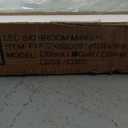 Gold 36x36 Inch Light up Bathroom Vanity Mirror with Front Lights and Backlit for Wall Aluminum Alloy Frame Rectangle Beveled Edge Tricolors Stepless Dimmable Anti-Fog Memory Function