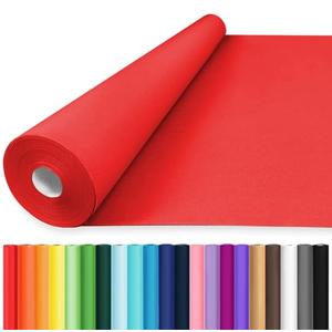 Vanhench Red Wrapping Paper 36" x 2400" (200'), Kraft Paper Roll for Bouquet Flower Wrapping, Art Crafts, Wedding, Birthday, Baby Shower,Mothers Day Gifts, Color Valentines Wrapping Paper