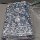 SILOLOOM Vintage Entryway Rug 2x3, Blue and White Washable Accent Rug, Non-Slip Small Area Carpet, Floral Print Faux Wool Soft Door Mat for Indoor Entrance, Front Door, Kitchen, Bedside