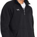Under Armour Men's Rival Fleece Quarter Zip (Large, (001) Black / / White)