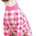 Pink Dog Recovery Suit - Female/Male Onesie, Lightweight, Prevents Shedding & Licking, Medium/Large Dogs