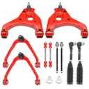 RWD 12pc Front End Suspension Kit for 1999-2006 GMC Sierra Chevy Silverado 1500 RWD, Upgraded PU Bushings - Control Arm Ball Joints, Tie Rod Ends, Sway Bar Links Complete Set