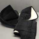 Bathroom Rugs Set Memory Foam Bath Rugs Non-Slip Bath Mat Set 3 Piece,Washable Bathroom Mats,Absorbent Shaggy Rugs Super Soft U-Shaped Toilet Rug,Bahroom Carpets for Bathroom,Tub,ShowerBlack