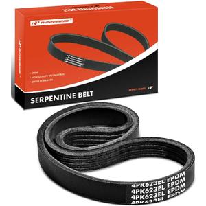 A-Premium Serpentine Belt 24.528 In Power Steering Stretch Fit For Chevrolet Aveo 2007-2011 & Pontiac G3 2009-2010, G3 Wave 2009 & Suzuki Swift+ 2009, L4 1.6L GAS, Tie Required for Installation