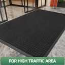 100pointONE Front Door Mat Outside Entrance, Dirt Trapper Doormat 48"x36"