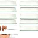 EISCO 10 Pack Rectangular Plano Glass Mirror, 6" x 2" - 2mm Thick Approx.