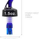 12 Pack Measured Liquor Bottle Pourer Spout With Collar (Blue 1.5oz 45ml), Jigger Quick Shot Spirit Measure Pourer for Alcohol Wine Cocktail
