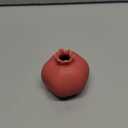 Woration Creative Ceramic Vase Pomegranate Design Home Office Table Red Decoration Crafts Bathroom Party Dinning Stoneware Craft for Grow Plant Insert Artificial Florals