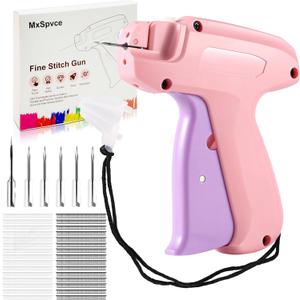 Stitch Gun for Clothes,Stitch Gun Quick Clothing Fixer, Tagging Gun for Clothing,Sewing Kit-Includes 6 Needle,1500 Black Fasteners&1500 White Fasteners(0.18inch) Purple