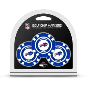 Team Golf NFL Poker Chip Size with Pop Out Smaller Double-Sided Enamel Markers (Multi Team Color)